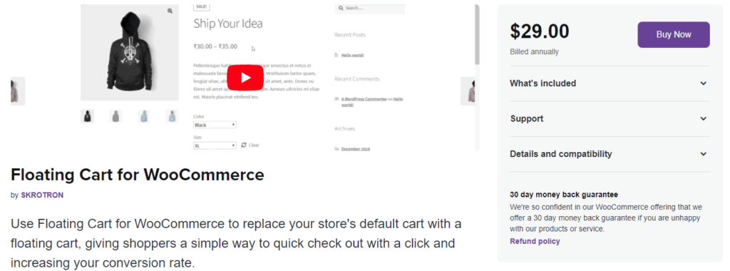 plugin woocommerce mini cart - troli mengambang untuk woocommerce