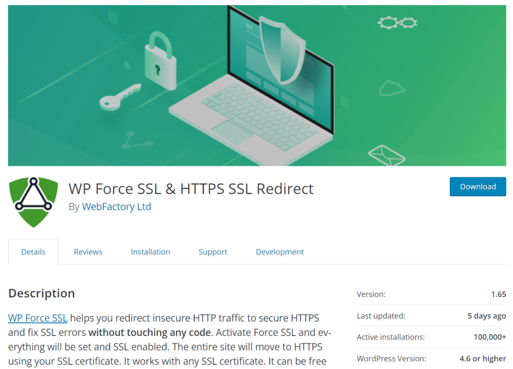 WordPressページをリダイレクトするプラグイン-wpforce ssl
