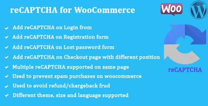 reCAPTCHA untuk WooCommerce