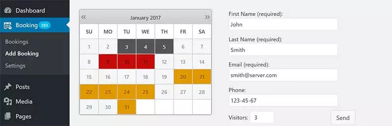 Kalender Pemesanan Plugin WordPress