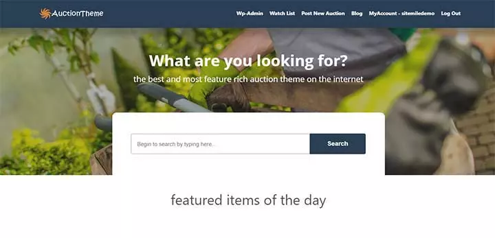 Tema Lelang WordPress Responsif