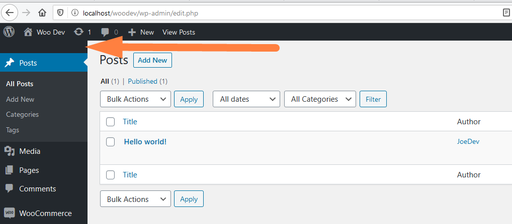 Supprimer uniquement les éléments de sous-menu WordPress