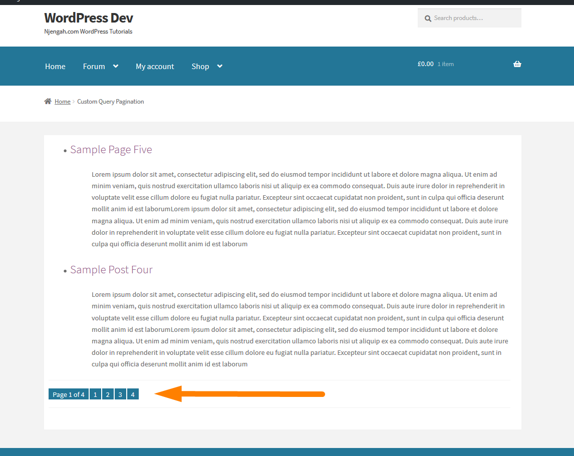 WordPressでカスタムクエリページネーションを作成する方法