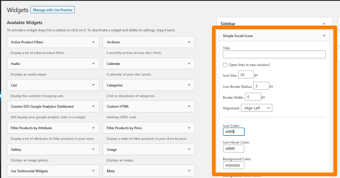 วิธีแก้ไขแถบด้านข้าง wordpress
