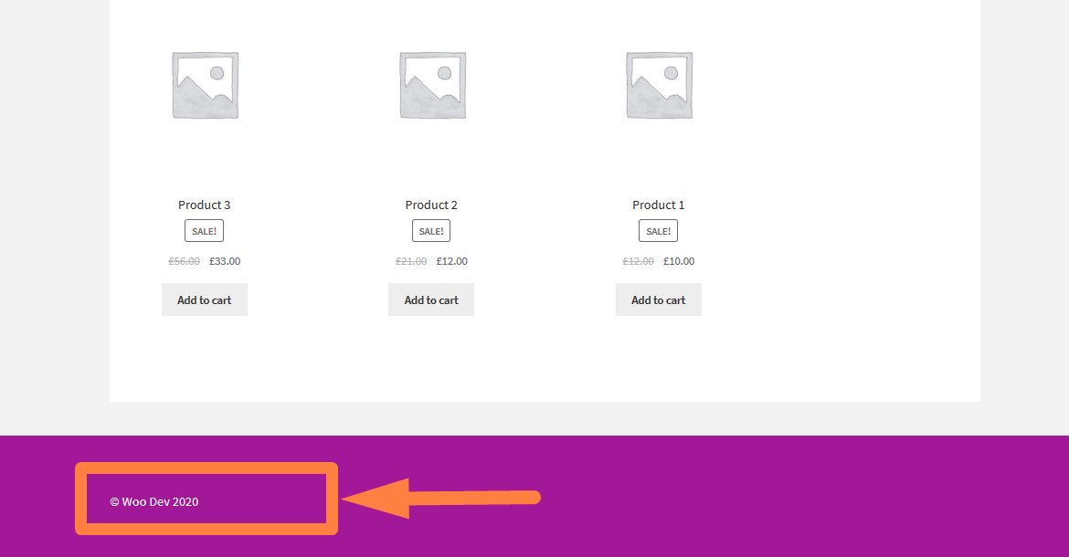 Storefront 및 Woocommerce 바닥글 링크로 빌드를 제거하는 방법