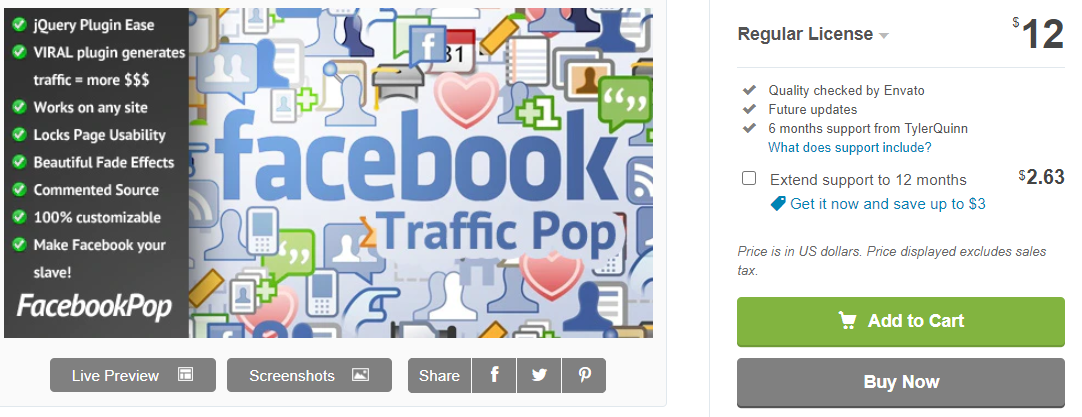 WordPress용 Facebook 트래픽 팝