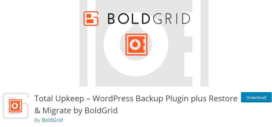 총 유지 - WordPress 백업 플러그인 및 BoldGrid의 복원 및 마이그레이션
