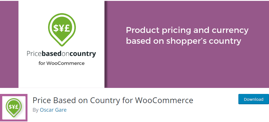 WooCommerce 국가별 가격