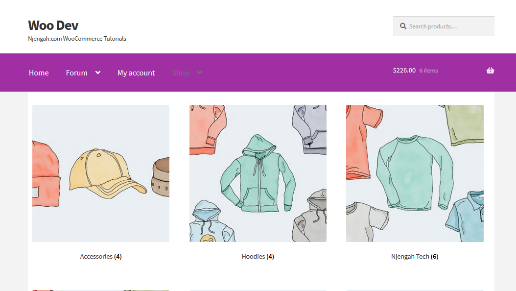 按类别显示 WooCommerce 产品