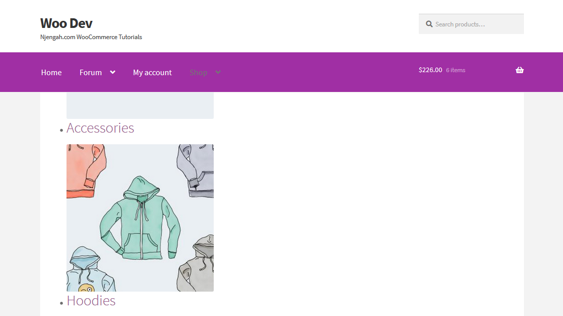 按类别显示 WooCommerce 产品