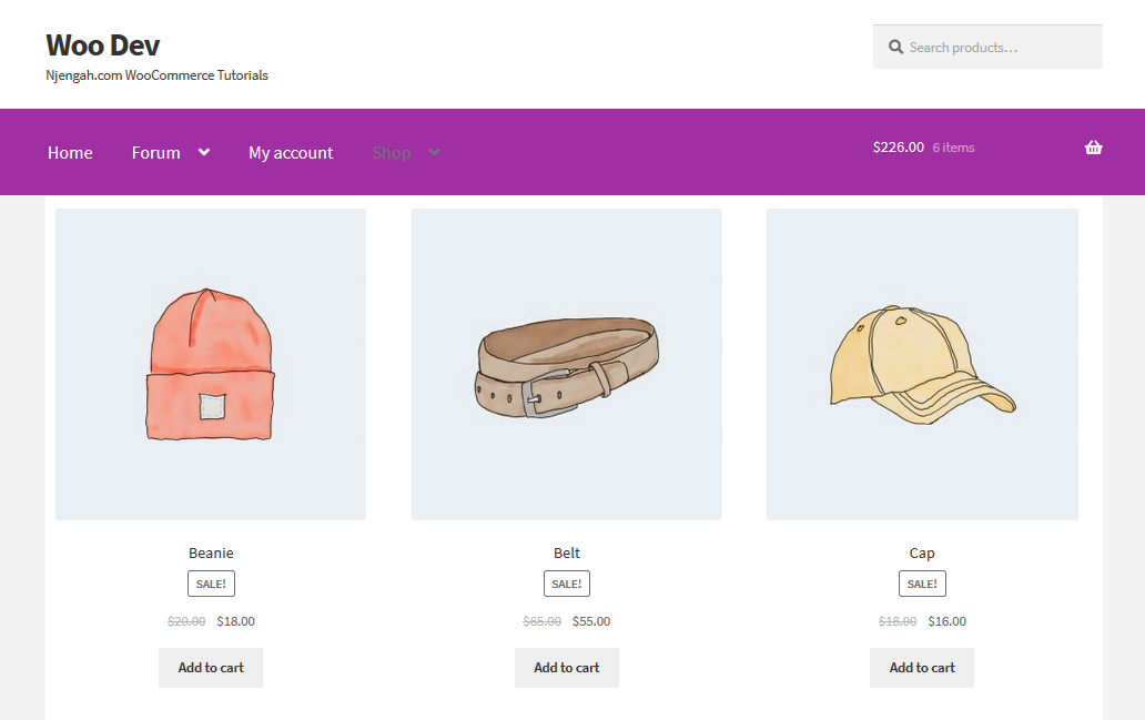 按类别显示 WooCommerce 产品
