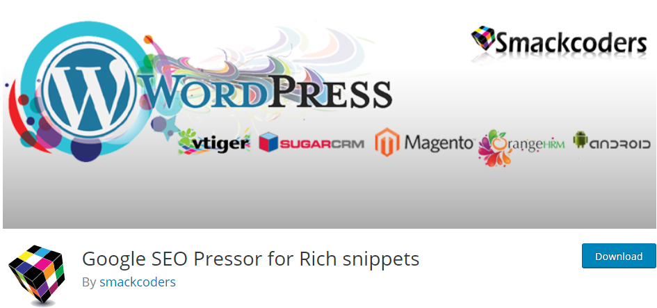 Google SEO Pressor สำหรับตัวอย่างข้อมูลสื่อสมบูรณ์