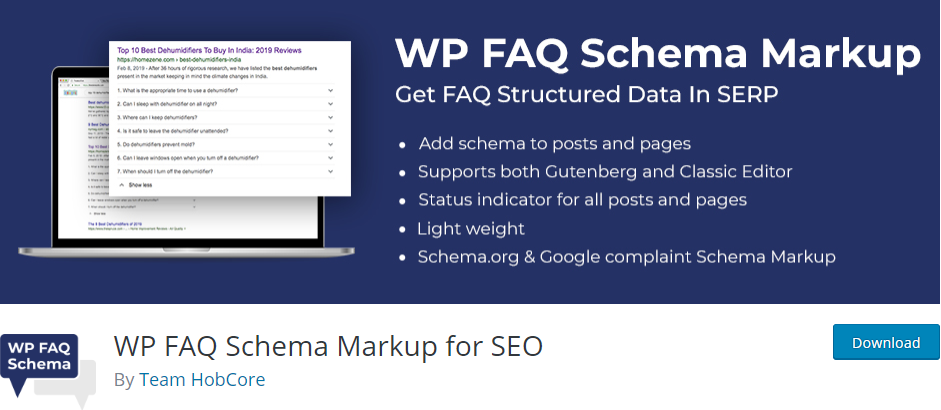 WP FAQ Schema Markup สำหรับ SEO