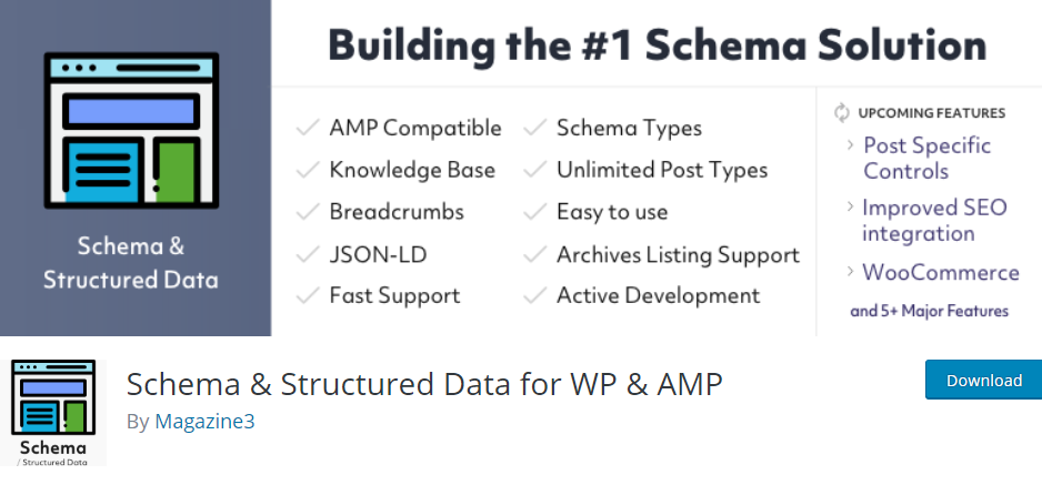 สคีมา & ข้อมูลที่มีโครงสร้างสำหรับ WP & AMP