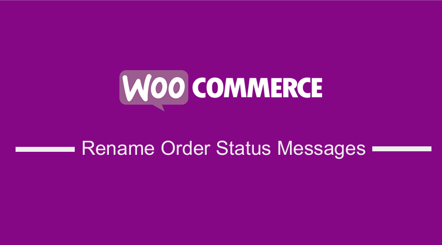 WooCommerce 주문 상태 메시지 이름 바꾸기