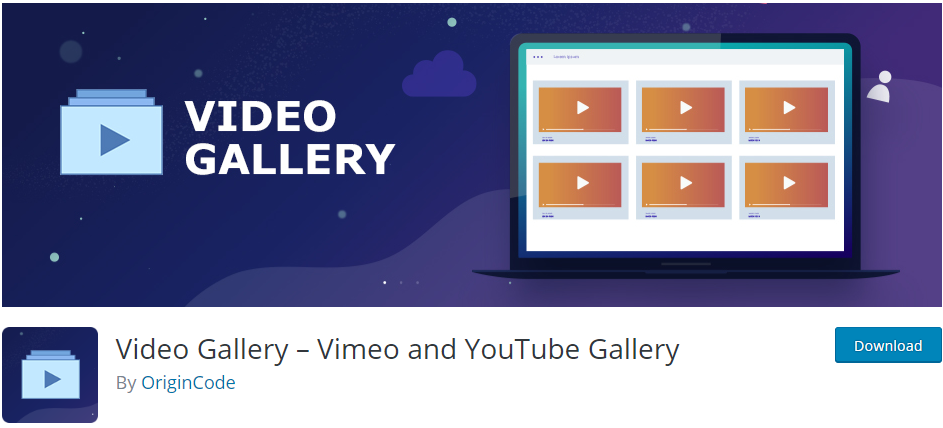 Vimeo 및 YouTube 갤러리