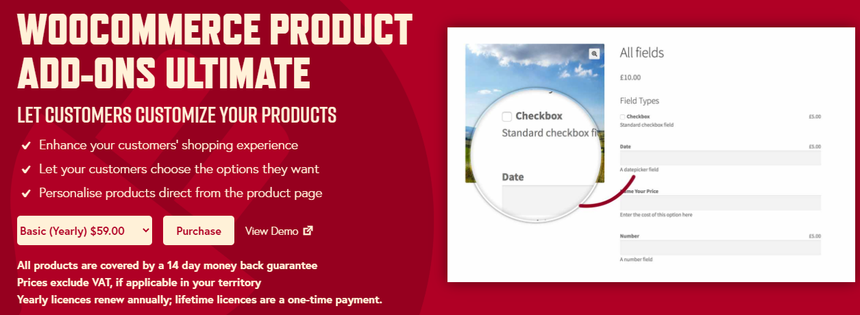 Produkt-Extras für das WooCommerce-Plugin