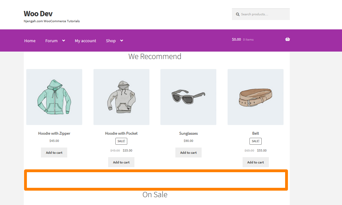 Come rimuovere la sezione dei prodotti più votati dalla home page di Storefront