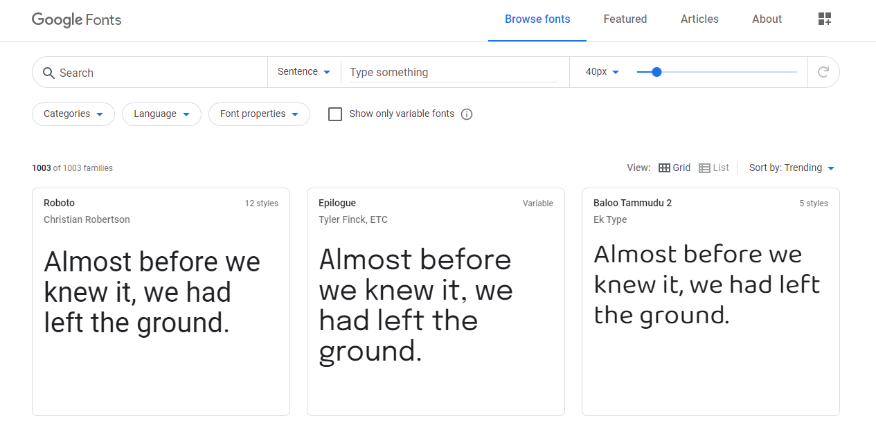 Google Font