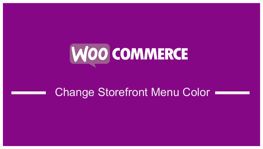 كيفية تغيير لون القائمة WooCommerce Storefront