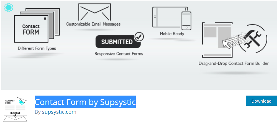 Formulaire de contact par Supsystic