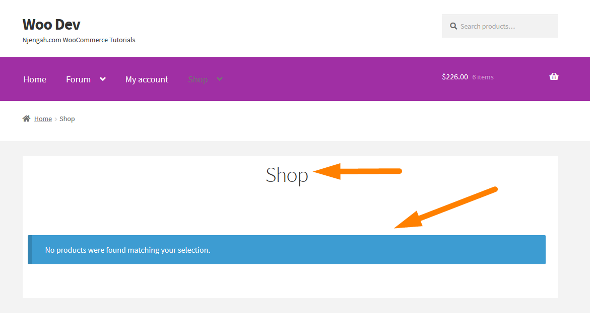 WooCommerce'deki tüm ürünleri kaldırma