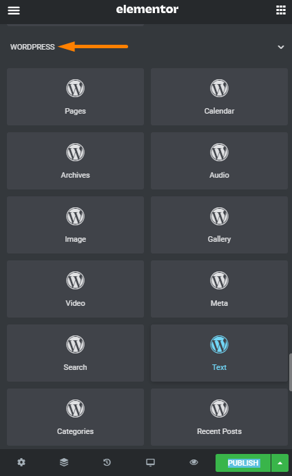WordPress widget'ları