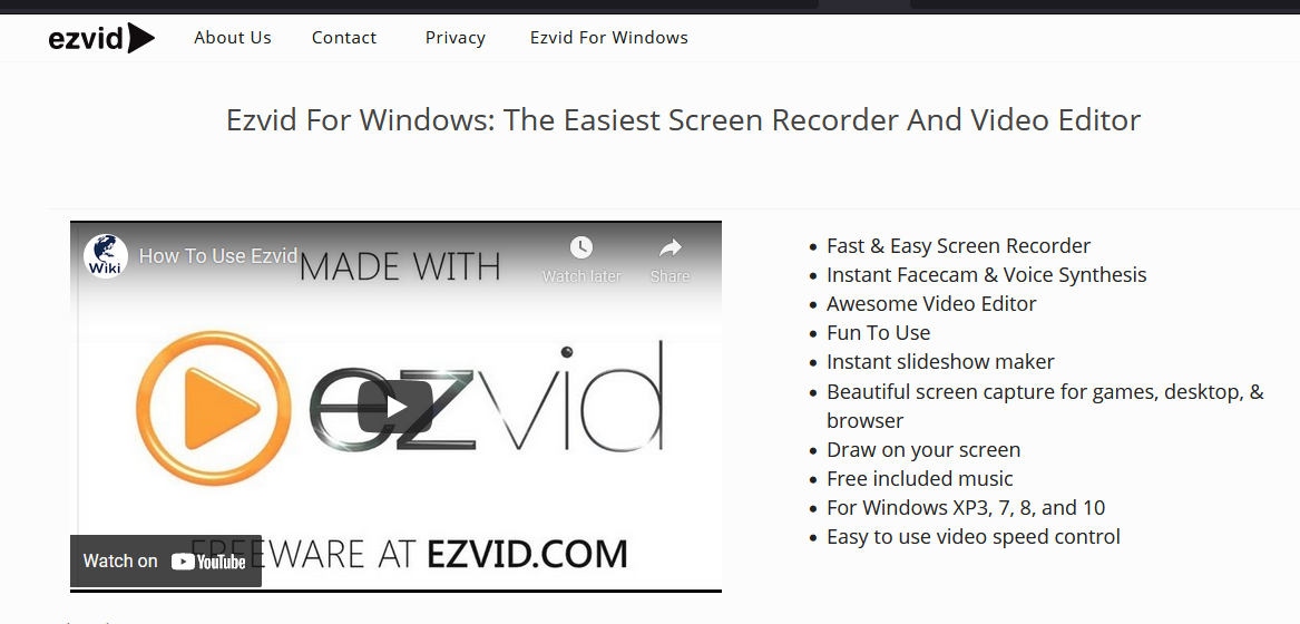 Ezvid-Bildschirmrekorder