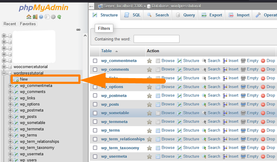 WordPress Datenbanktabelle hinzufügen