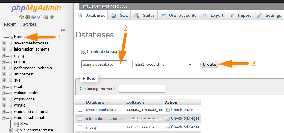 WordPress-Datenbankimport