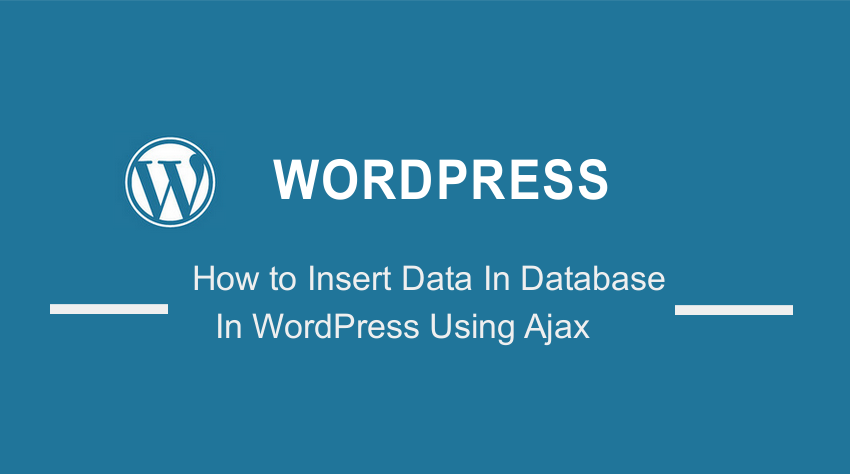 ajax를 사용하여 WordPress의 데이터베이스에 데이터를 삽입하는 방법