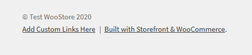 Как добавить настраиваемые ссылки нижнего колонтитула Storefront