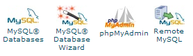 Configuration de l'assistant de base de données MySQL