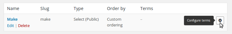 termos de atributo do woocommerce