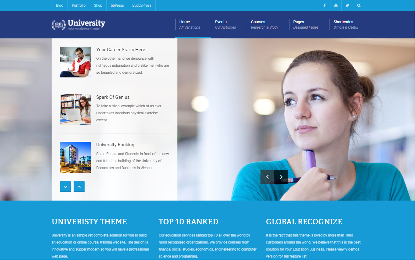 университетская тема-демонстрация