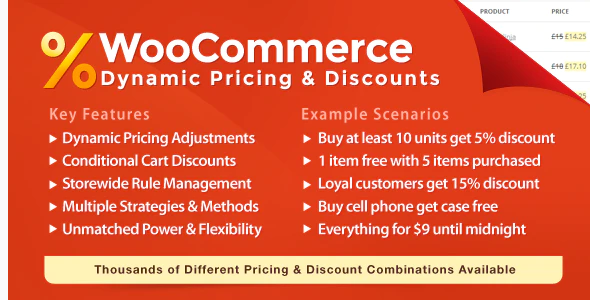 woocommerce ديناميكية