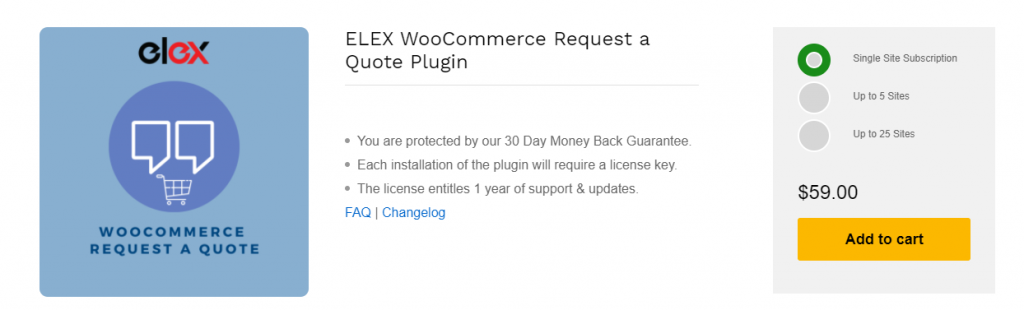 ELEX WooCommerce poproś o wycenę