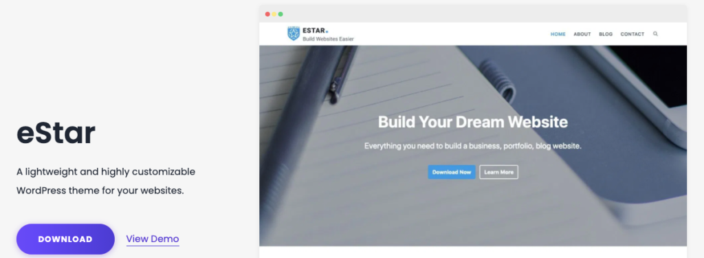 Tema Mana yang Paling Cocok Dengan Elementor (10+ Tema Elementor Populer) 7 eStar theme