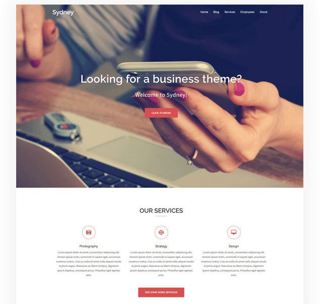 Tema Mana yang Paling Cocok Dengan Elementor (10+ Tema Elementor Populer) 5 Sydney is the answer of your question- which theme works best with Elementor