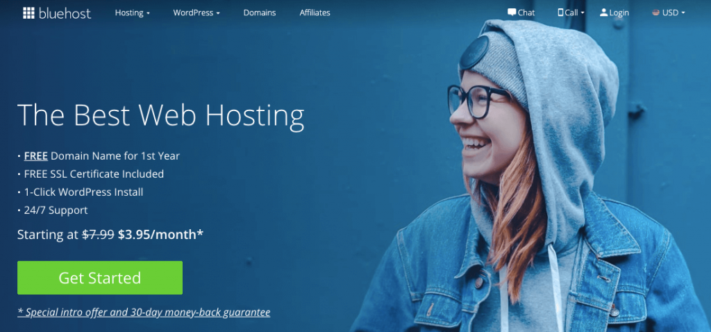 Paket Hosting Terbaik untuk Situs Elementor - Hal yang Harus Anda Pedulikan Bluehost wordpress hosting