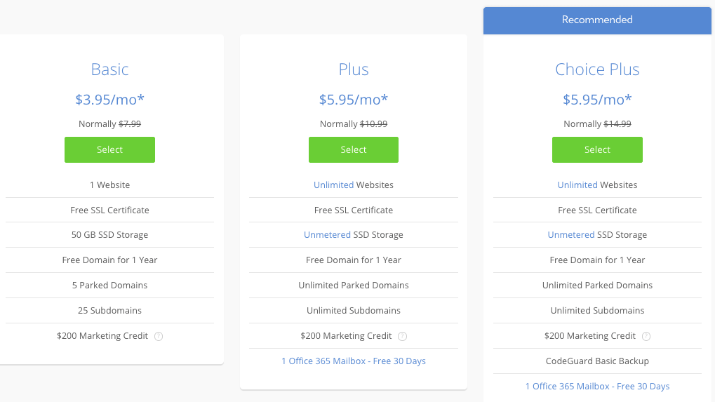 Paket Hosting Terbaik untuk Situs Elementor - Hal yang Harus Anda Peduli Tentang 7 Bluehost pricing