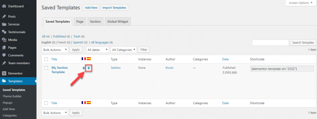 Cara Membangun Situs Web Multibahasa Dengan Elementor Dan WPML 20 saved-template-translation