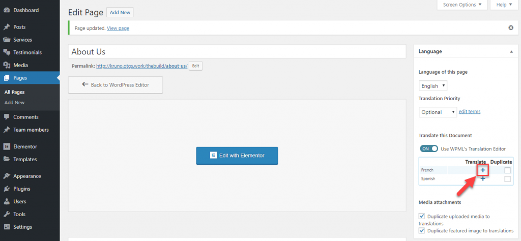 Cara Membangun Situs Web Multibahasa Dengan Elementor Dan WPML 13 multilingual-website-plus-button