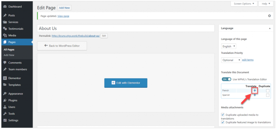 Cara Membangun Situs Web Multibahasa Dengan Elementor Dan WPML 22 translation-editor-page