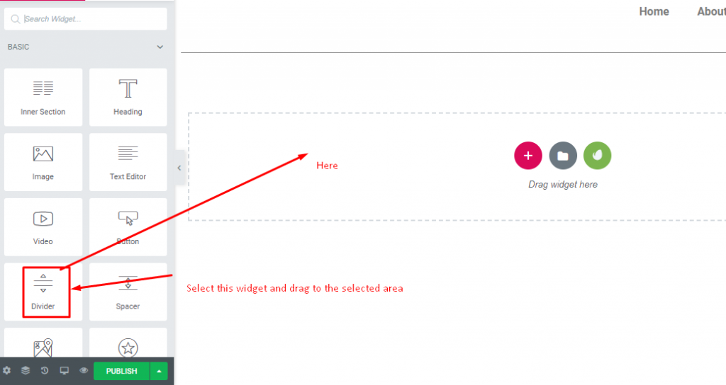 Создавайте потрясающие макеты продуктов с помощью Happy Addons бесплатно 10 Adding divider widget