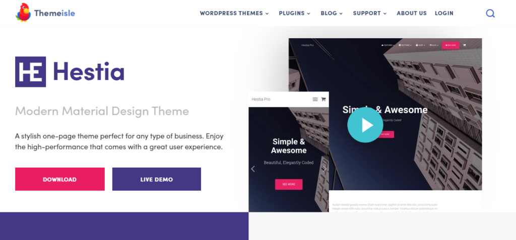 Web Sitenizi Güçlendirecek En İyi 7 Hafif WordPress Teması 6 The Latest WordPress Themes: hestia