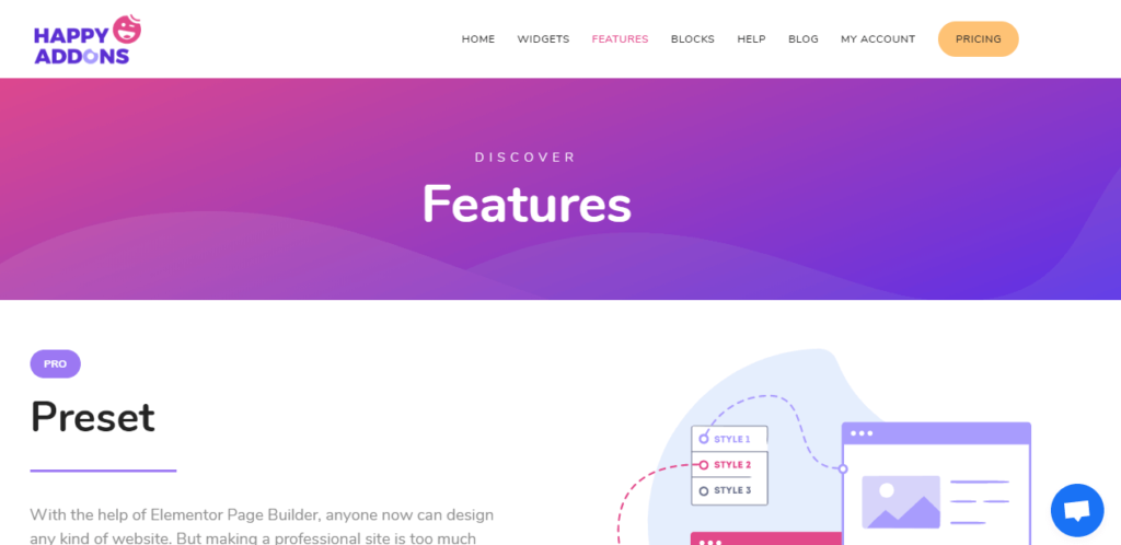 Una breve panoramica delle funzionalità di HappyAddons (gratuite e Pro) 4 Happyaddons features