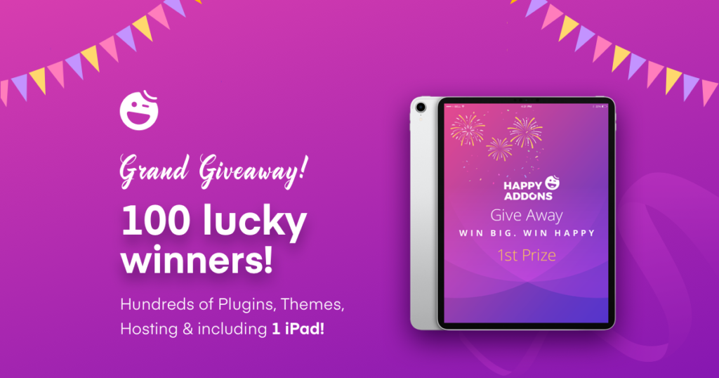 HappyAddons Grand Giveaway- 获胜者宣言 1 Happy Addons Grand Giveaway