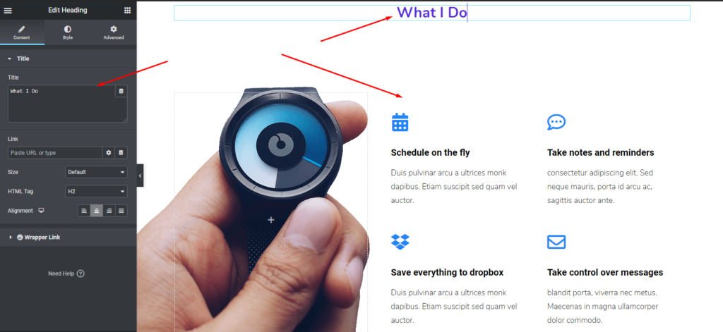 Elementorを使用して個人用Webサイトを構築し、簡単にプロフェッショナルな外観を与える方法7 Customizing Elementor Section