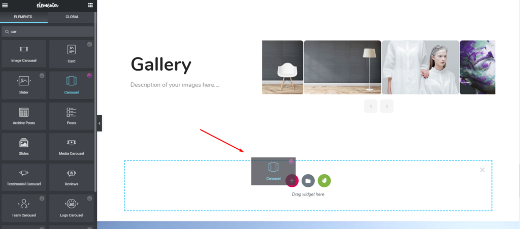 Cómo crear un sitio web de cartera en WordPress con Elementor 17 How to add image carousel
